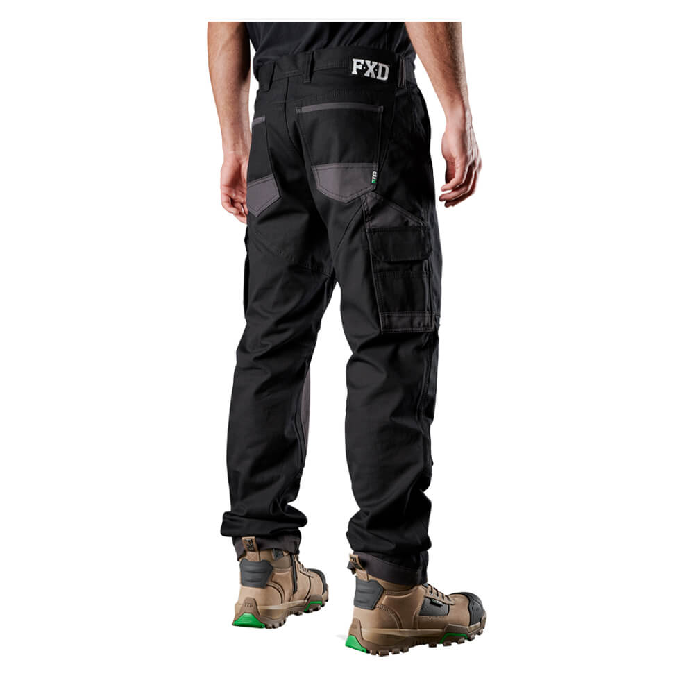 FXD WP1 Premium Cotton Work Pants Black Side worn