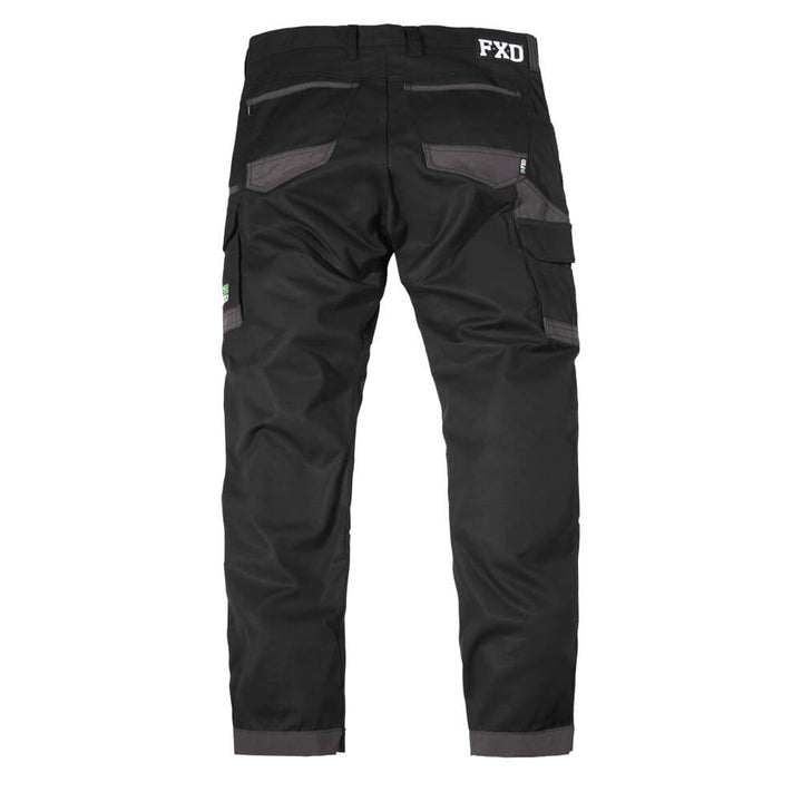 FXD WP1 Premium Cotton Work Pants Black Back