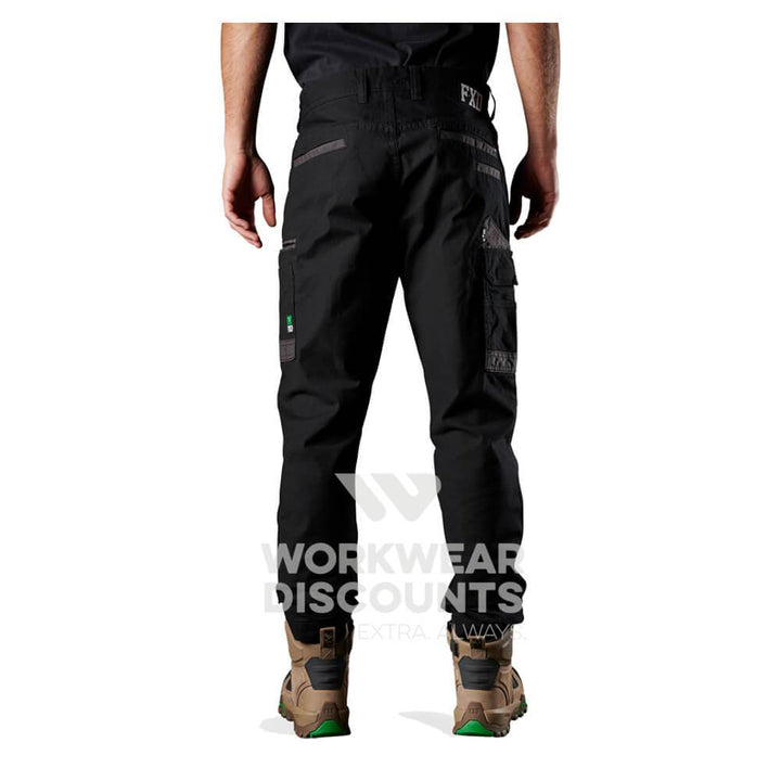 FXD WP3 360 Stretch Cotton Work Pants Black Back