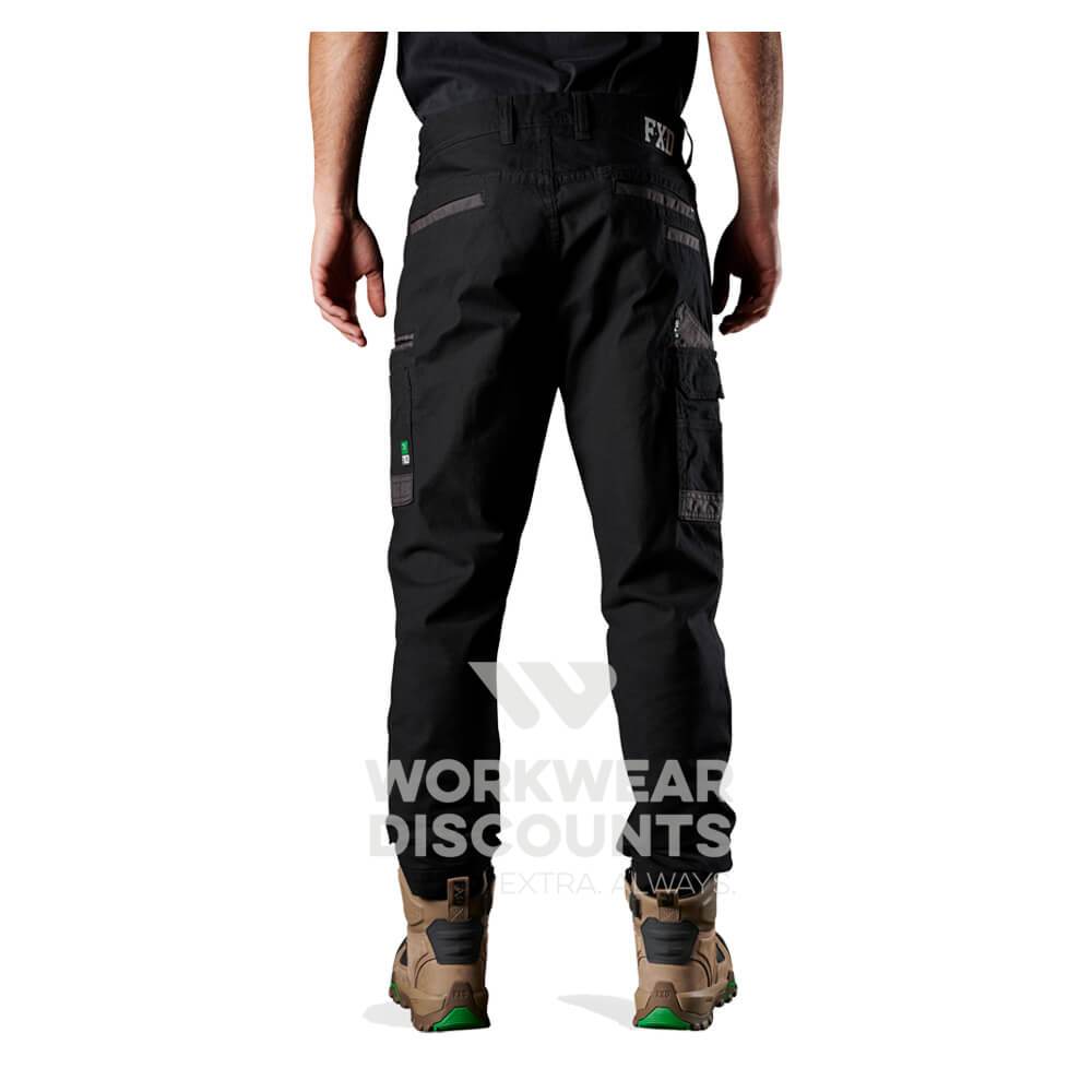FXD WP3 360 Stretch Cotton Work Pants Black Back