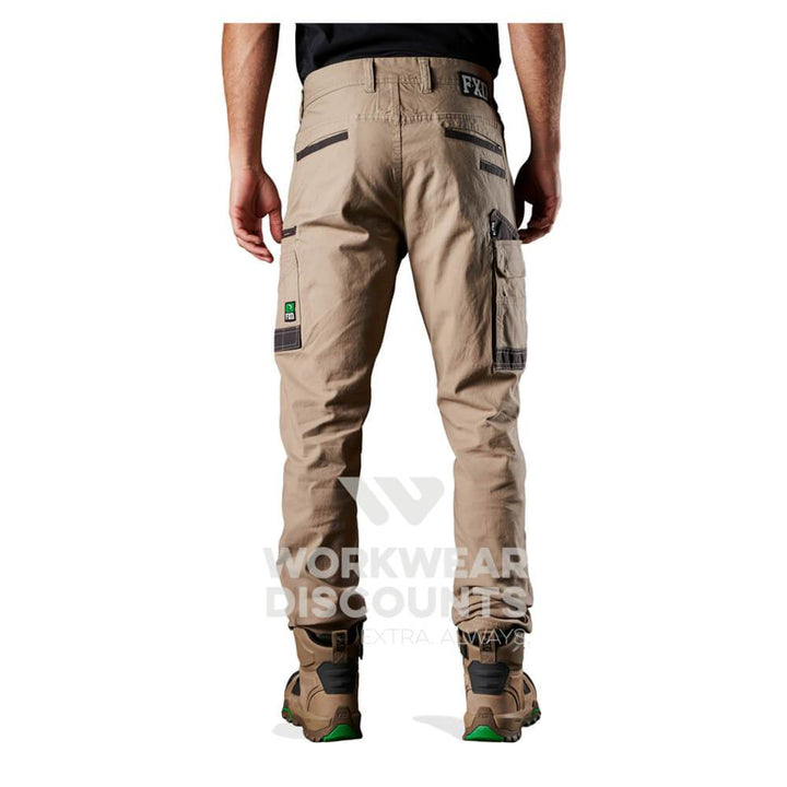 FXD WP3 360 Stretch Cotton Work Pants Khaki Back
