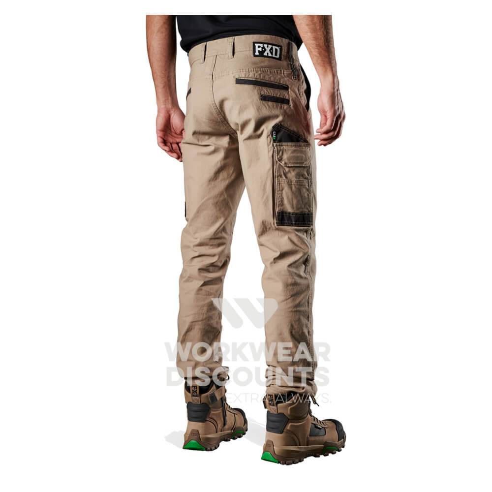 FXD WP3 360 Stretch Cotton Work Pants Khaki Side