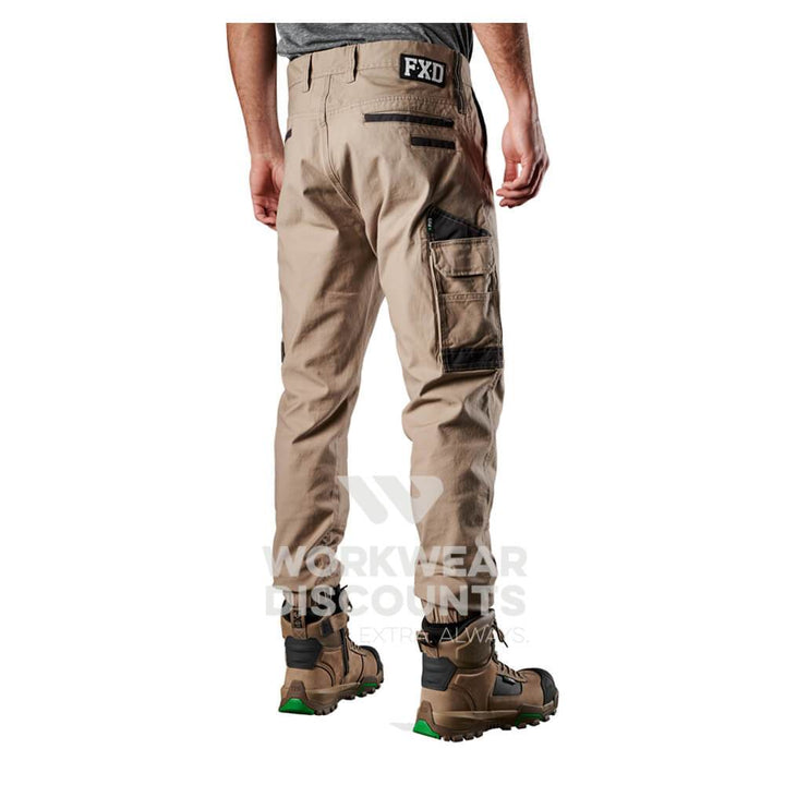 FXD WP4 360 Stretch Cuff Cotton Work Pants Khaki Side