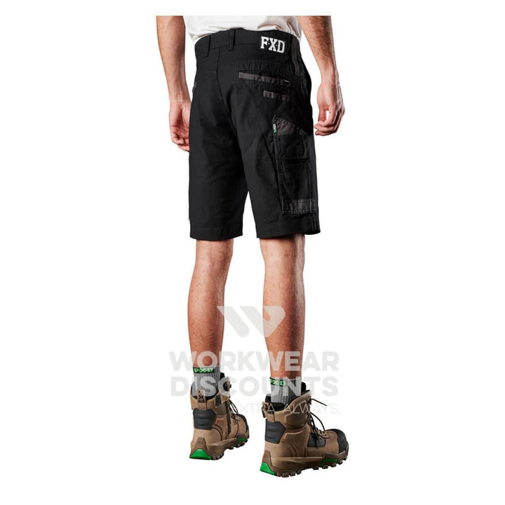 FXD WS3 Stretch Cotton Cargo Shorts Black Side
