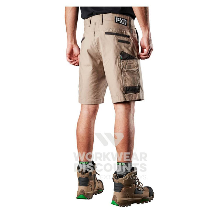 FXD WS3 Stretch Cotton Cargo Shorts Khaki Side
