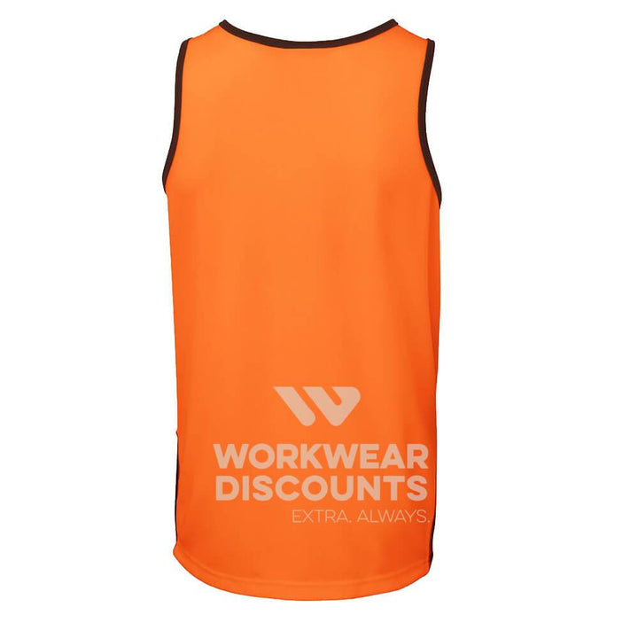 JB's 6HCS4 Hi-Vis Contrast Singlet Orange Navy Back