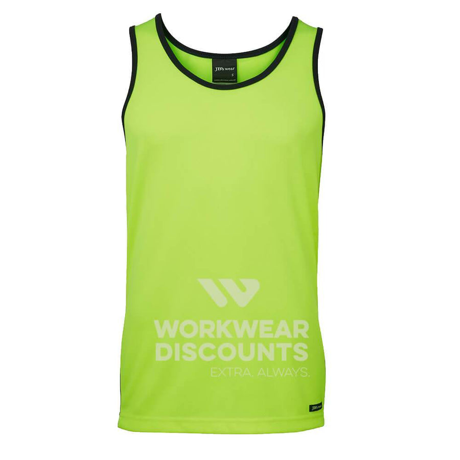 JB's 6HCS4 Hi-Vis Contrast Singlet Yellow Navy Front