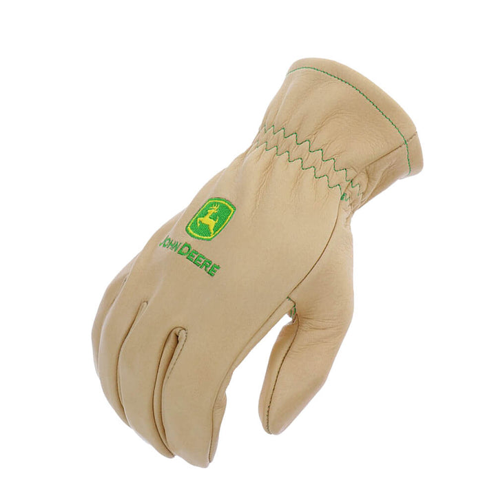 John Deere Water Resistant Leather Cowhide Driver Gloves back