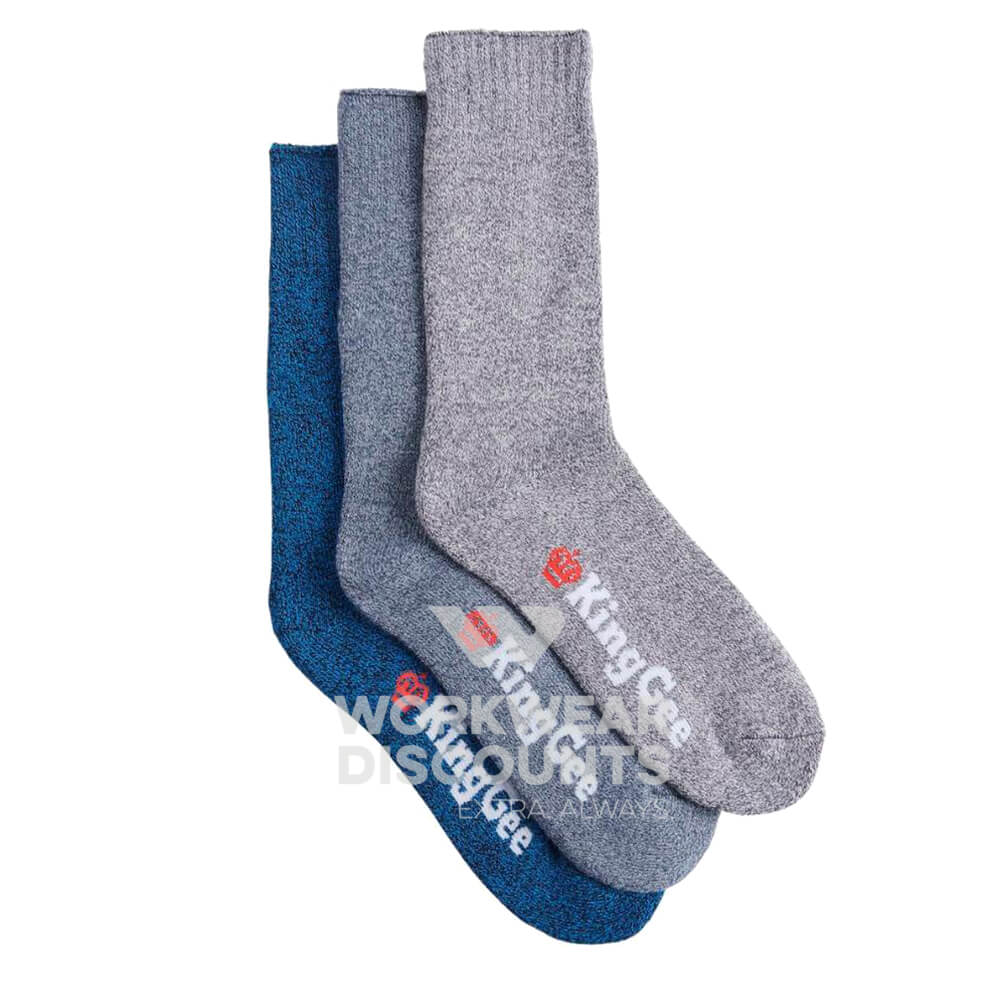 King Gee K09002 3 Pack Bamboo Socks Mixed Colours