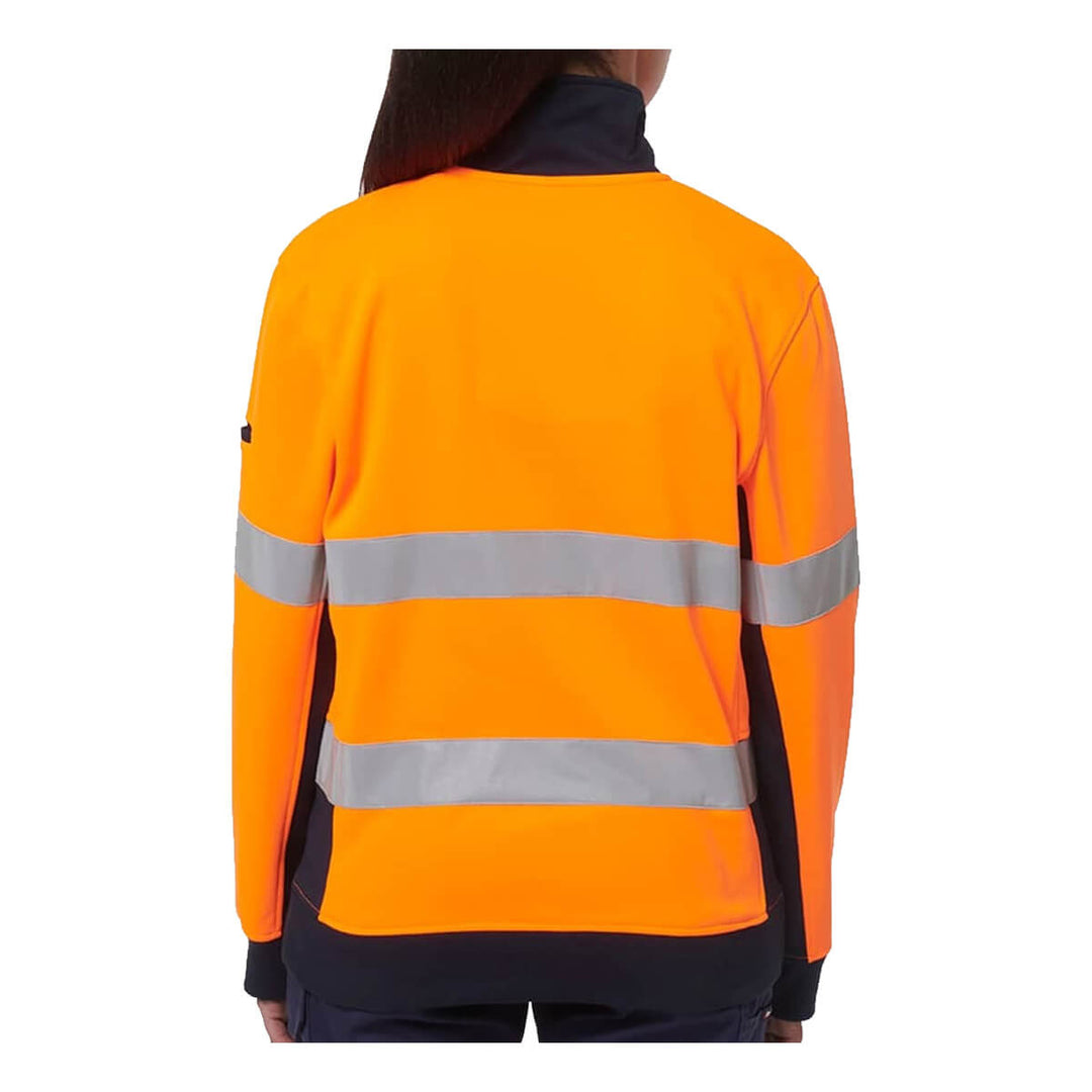 King Gee K45009 Women's Reflective Spliced 1/4 Zip Fleece
