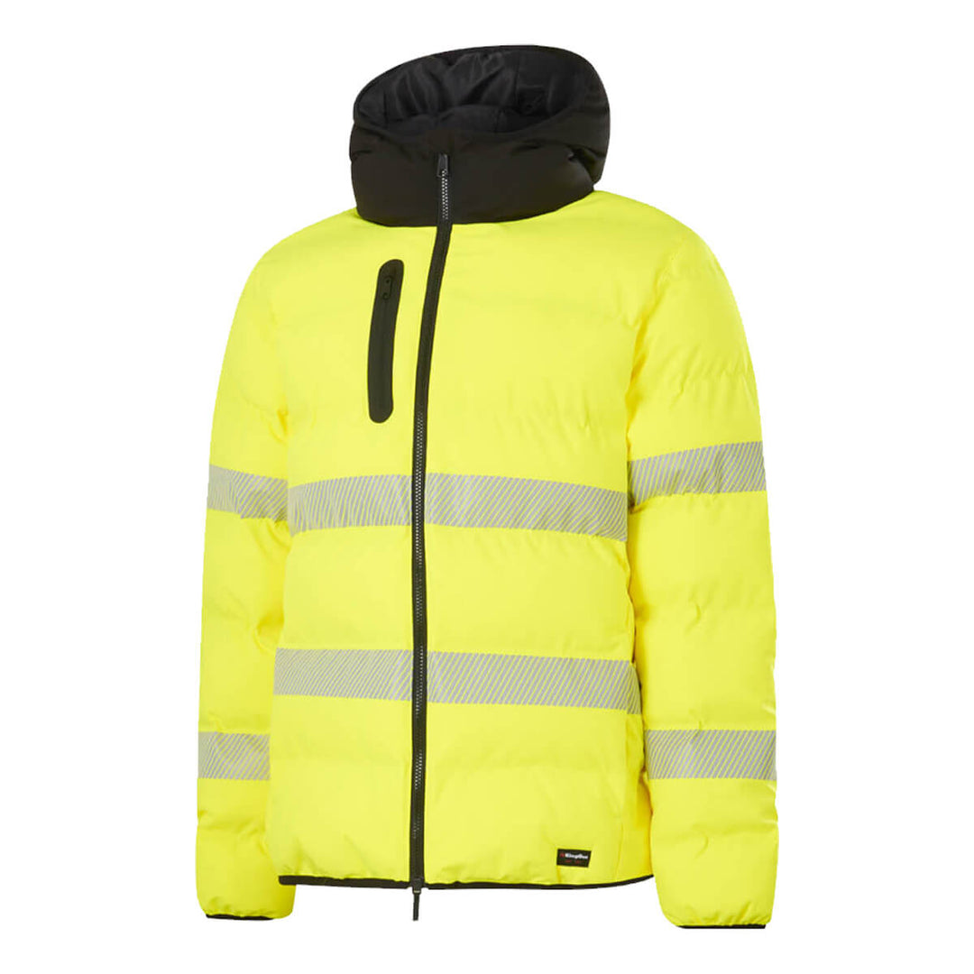King Gee K55011 Originals DWR Reflective Puffer Jacket Yellow/Navy