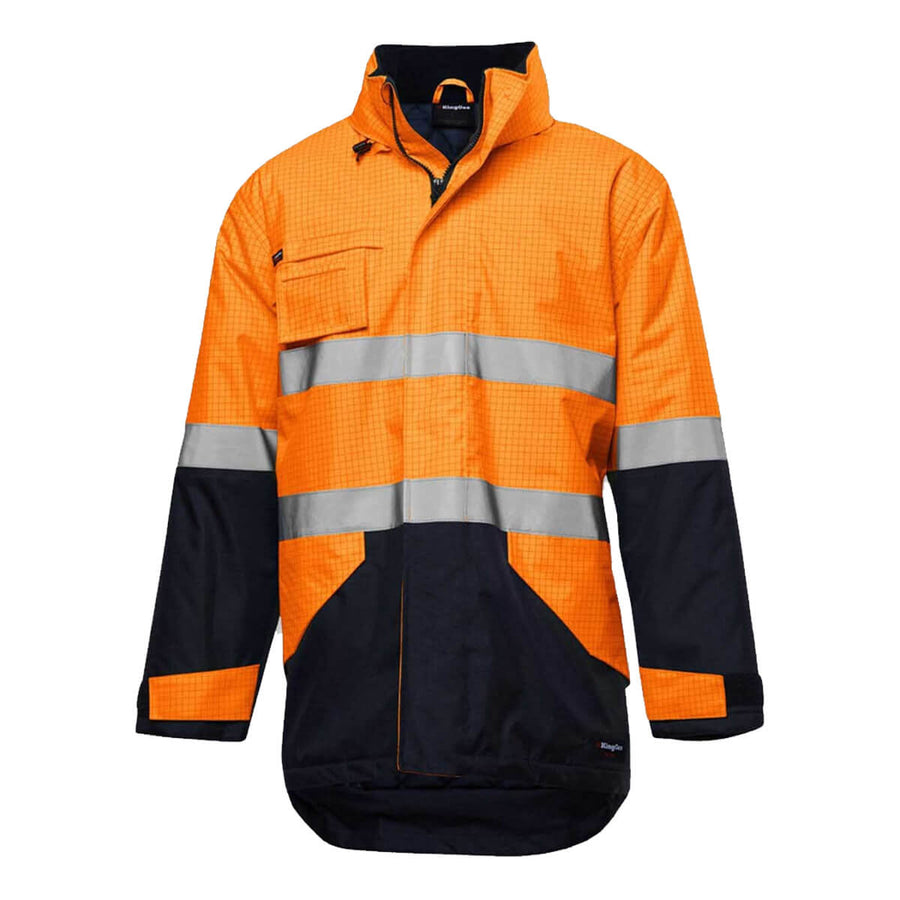 King Gee K55035 Hi-Vis Anti Static Waterproof Reflective Work Jacket
