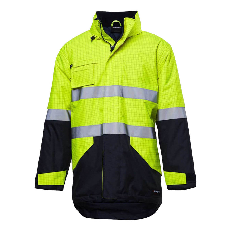 King Gee K55035 Hi-Vis Anti Static Waterproof Reflective Work Jacket