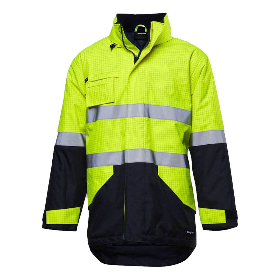 King Gee K55035 Hi-Vis Anti Static Waterproof Reflective Work Jacket