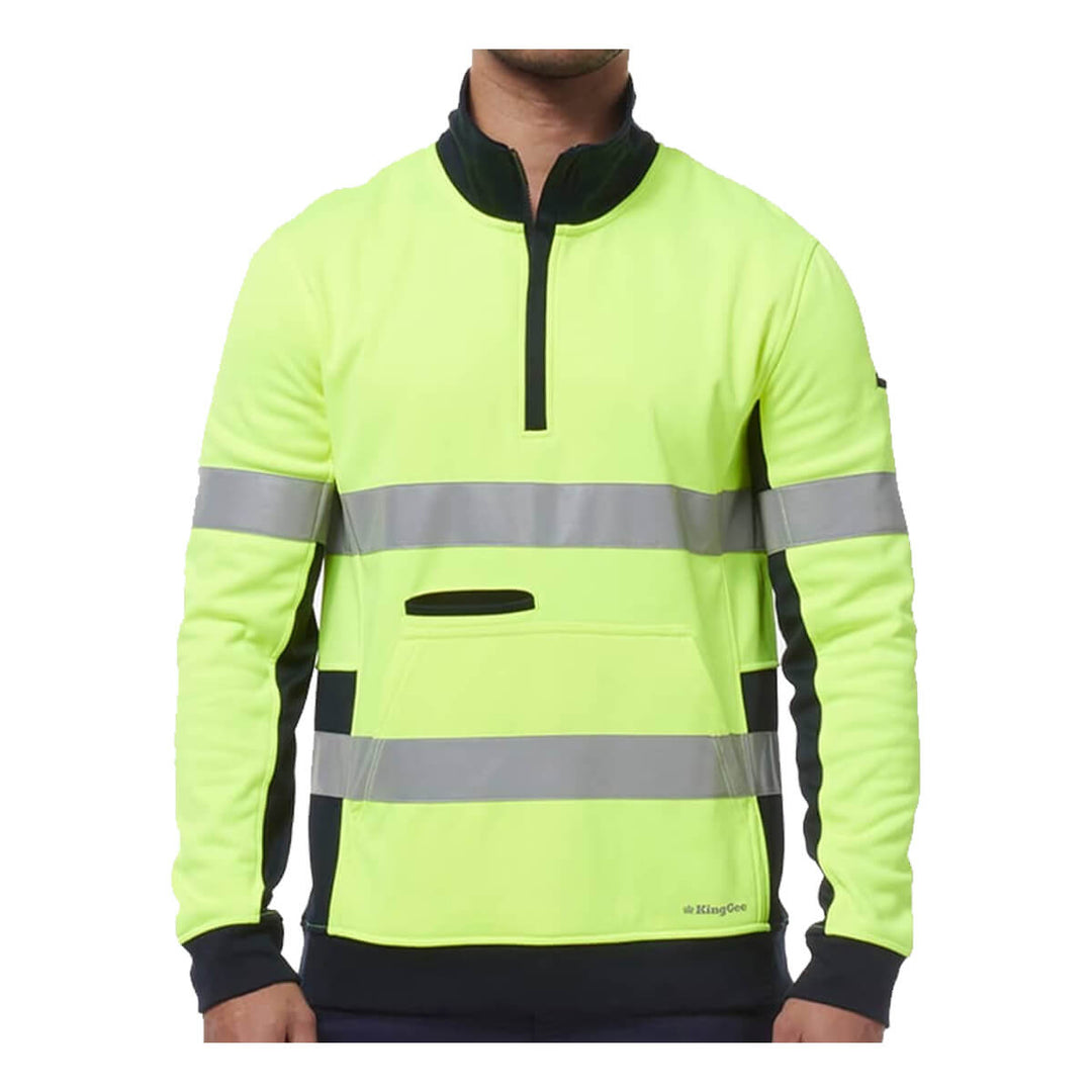 King Gee K55040 Reflective Spliced 1/4 Zip Fleece