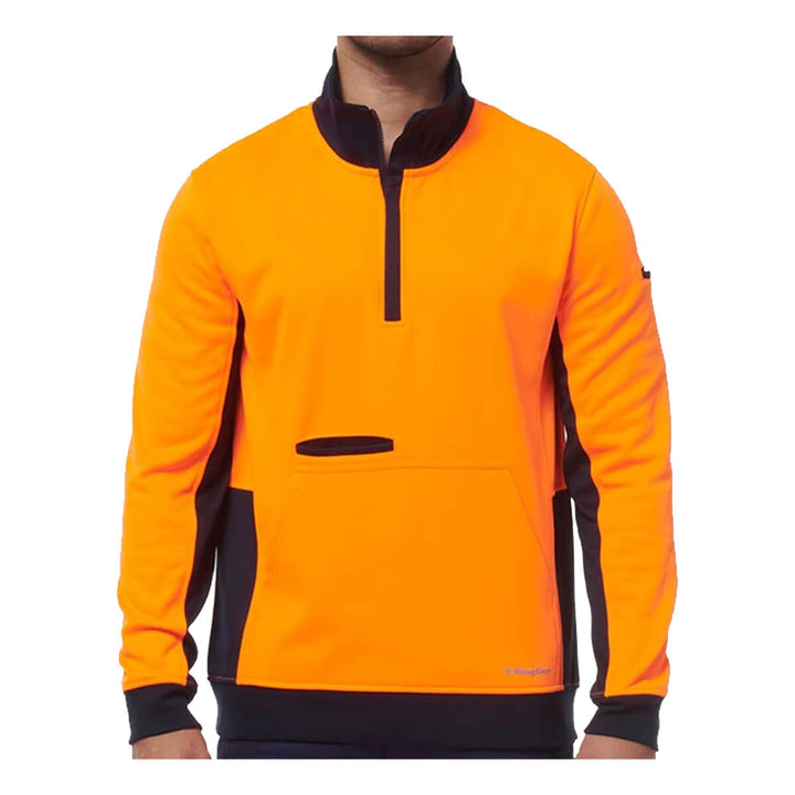 King Gee K55047 Hi Vis Spliced 1/4 Zip Fleece