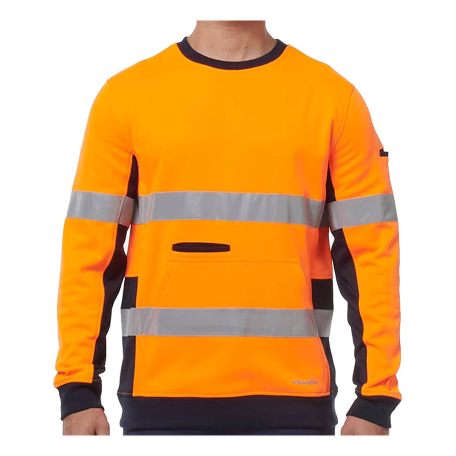 King Gee K55058 Reflective Spliced Crew Neck Fleece
