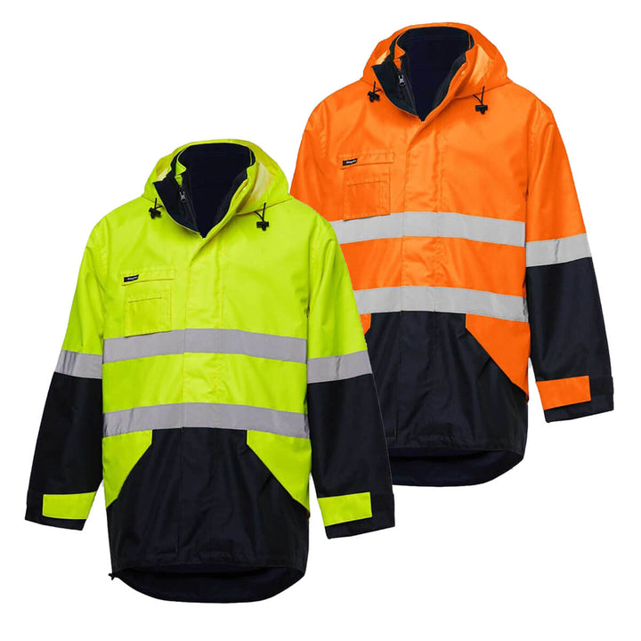 King Gee K55300 Reflective Spliced Insulated Vest Orange/Navy