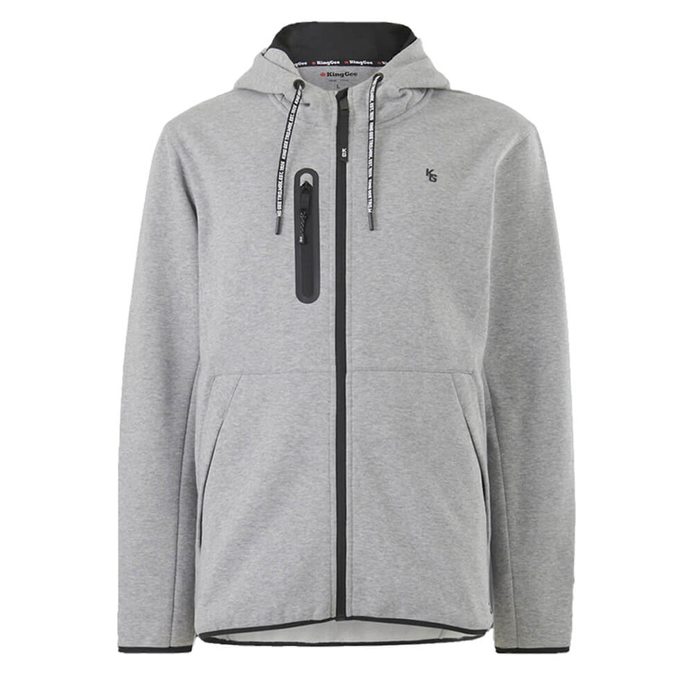 King Gee K15007 Trademark Hoodie Grey Front