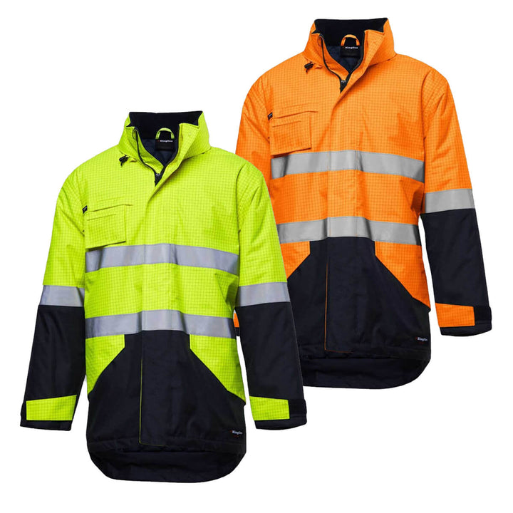 King Gee K55035 Hi-Vis Anti Static Waterproof Reflective Work Jacket