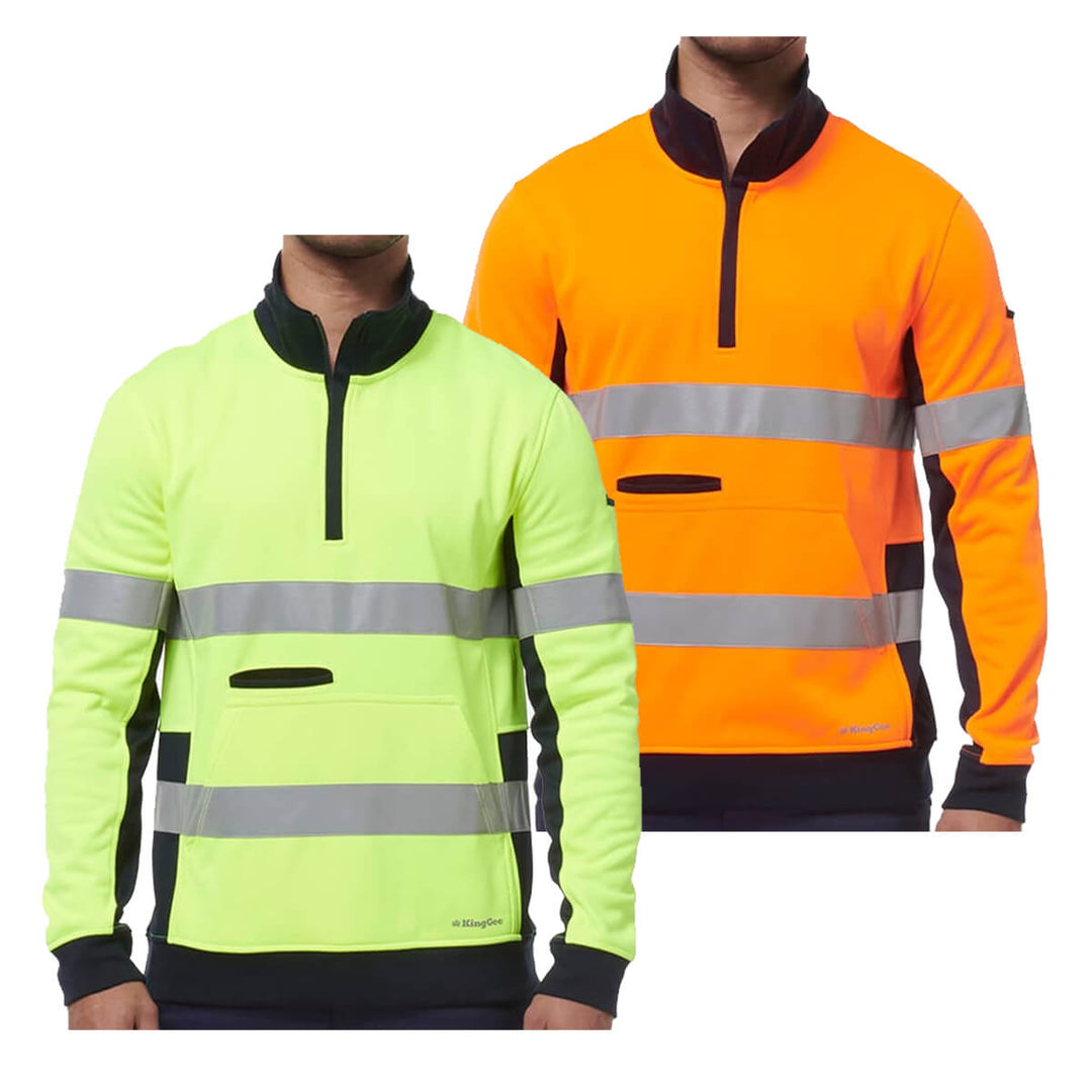 King Gee K55040 Reflective Spliced 1/4 Zip Fleece