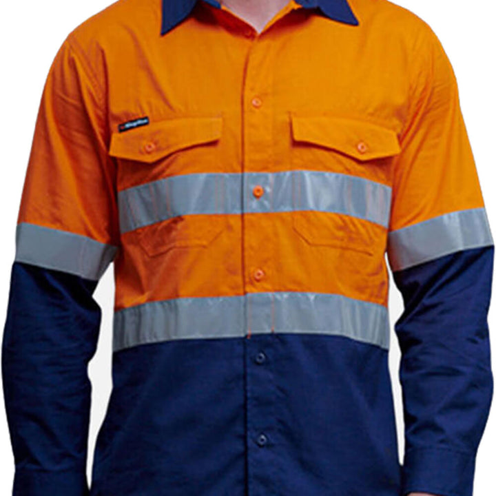 KingGee K54880 Orange_Navy 1 Front