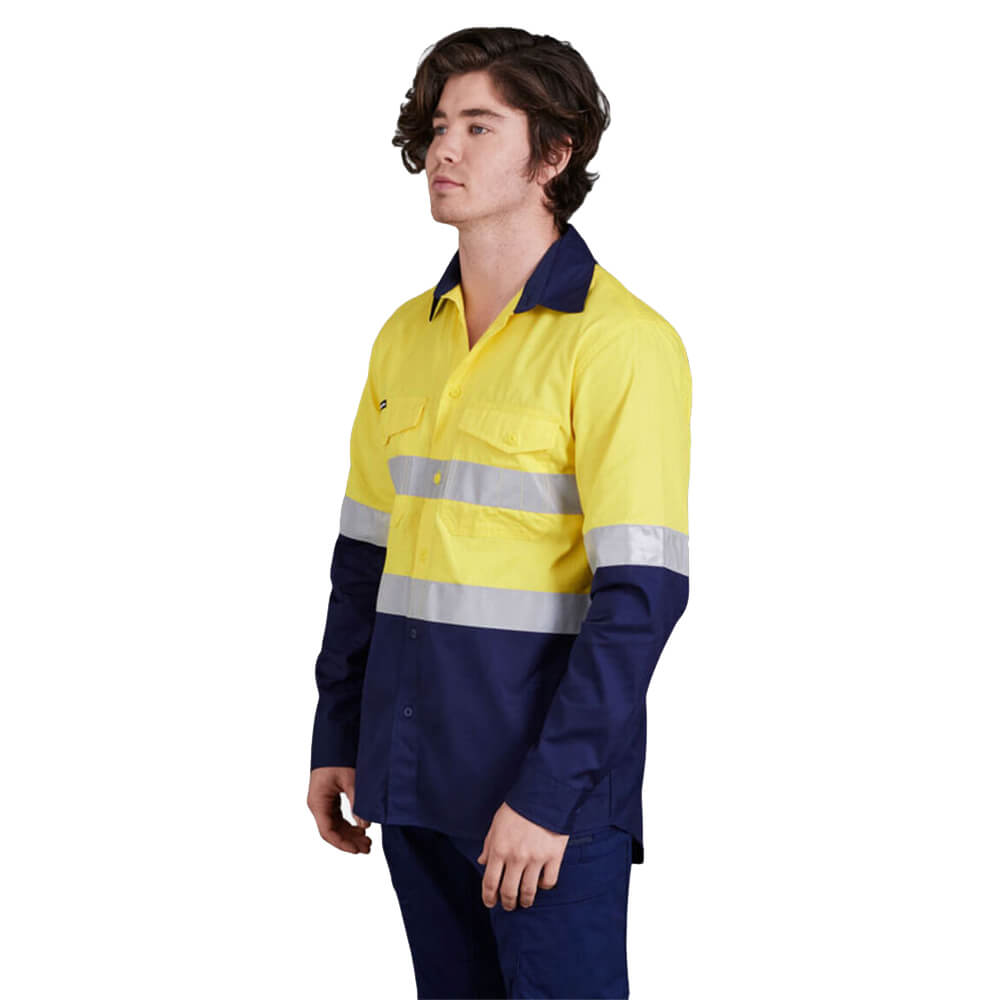 KingGee K54880 Yellow_Navy 1 Front