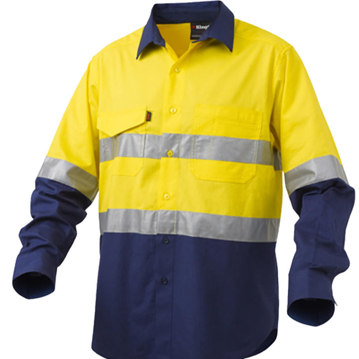 KingGee K54880 Yellow_Navy Front