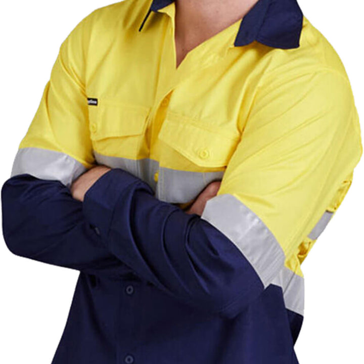 KingGee K54880 Yellow_Navy Back