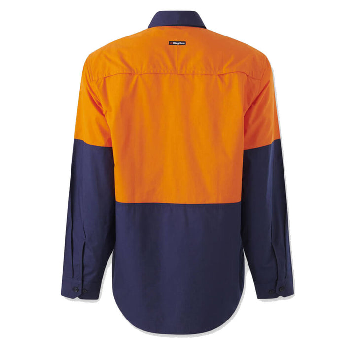 KingGee K54912 Orange_Navy Back