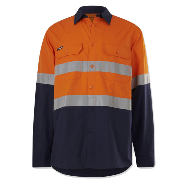 KingGee K54913 Orange_Navy Front