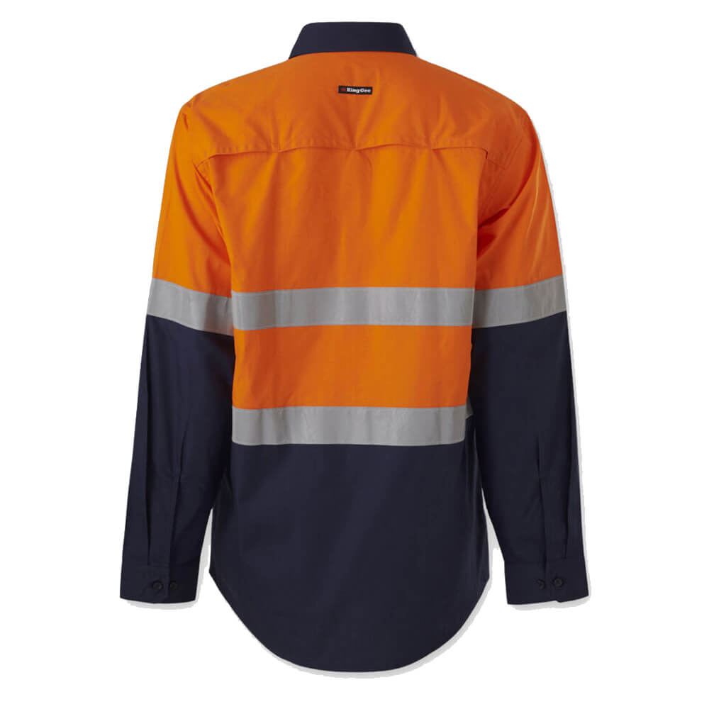 KingGee K54913 Orange_Navy Back