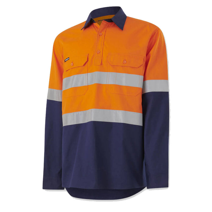 KingGee K54914 Orange_Navy Front