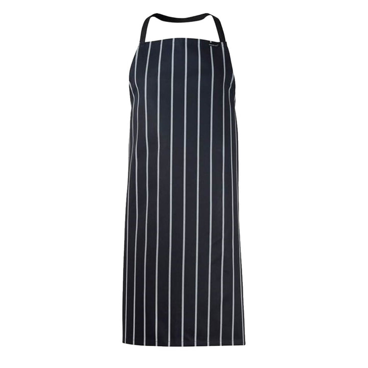 ChefsCraft CA005 Full Bib Cafe Strip Apron No Pocket Navy/White