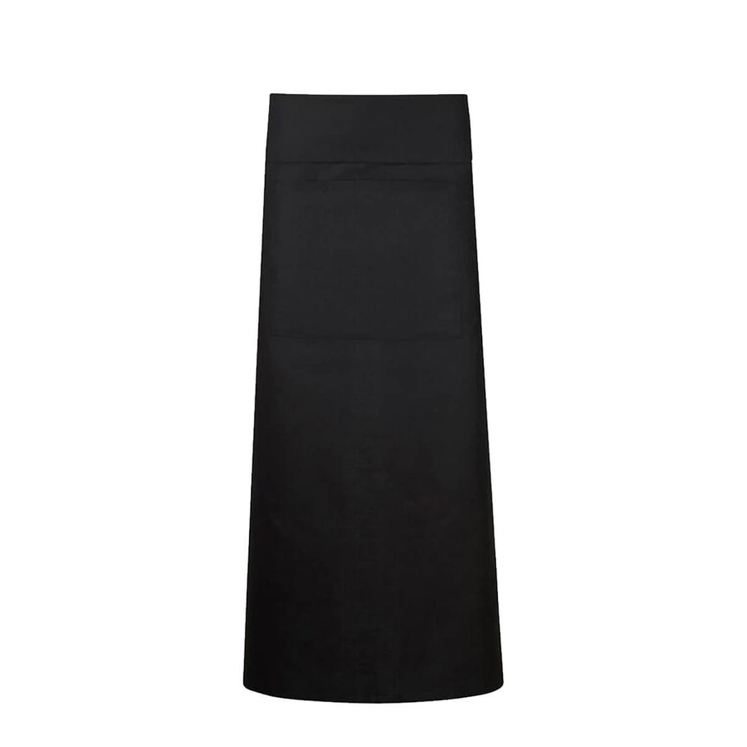 ChefsCraft CA007 Continental Foldover Apron With Pocket Black Front