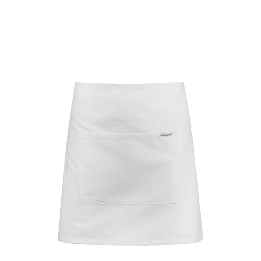 ChefsCraft CA022 1/4 Apron With Pocket White
