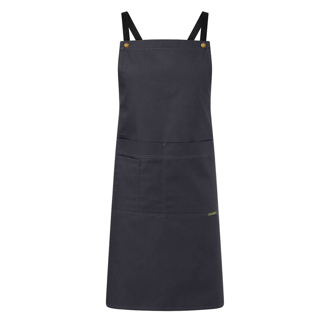 ChefsCraft CA031 Full Bib Apron With Pockets Charcoal
