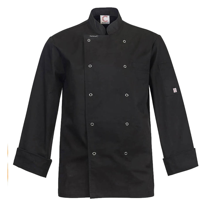 ChefsCraft CJ039 Executive Chef Jacket With Studs Long Sleeve Black Back