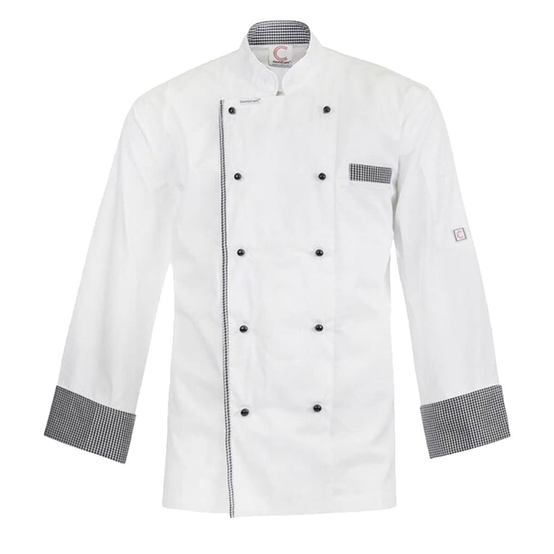 ChefsCraft CJ044 Executive Chef Jacket Back Vent Long Sleeve White