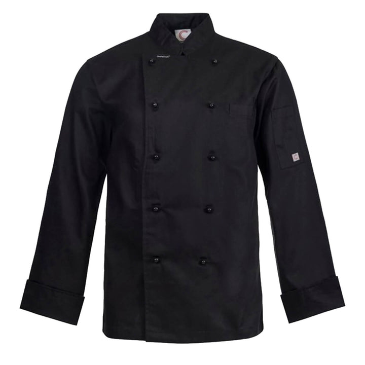 ChefsCraft CJ048 Chef Jacket - 155gsm Long Sleeve Black Back