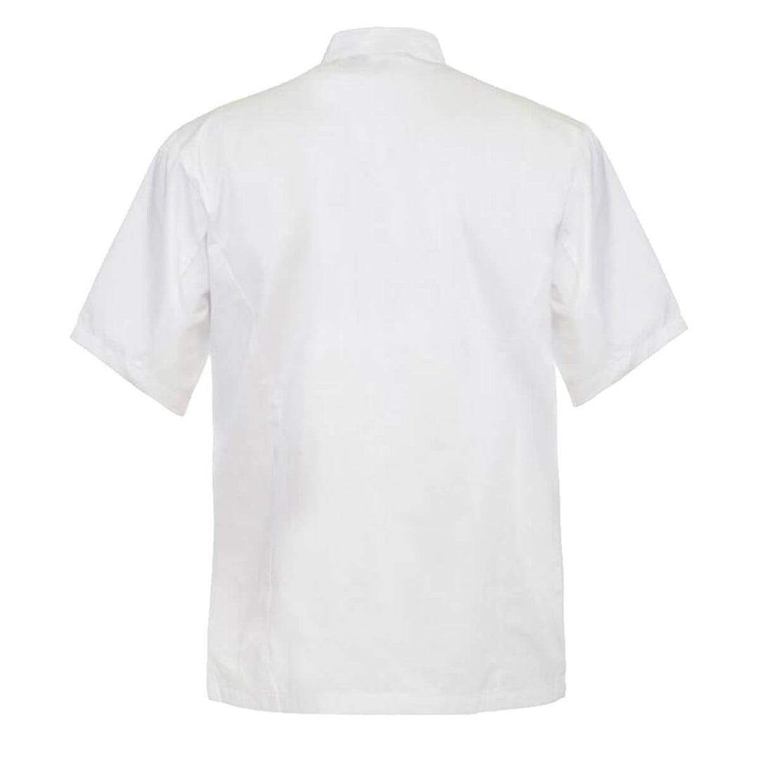 ChefsCraft CJ049 Chef Jacket - 155gsm Short Sleeve Black Front