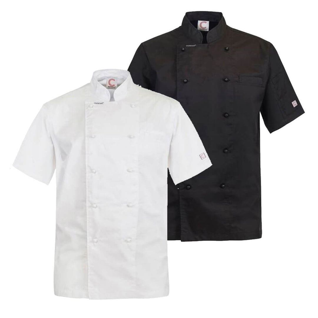 ChefsCraft CJ049 Chef Jacket - 155gsm Short Sleeve White Back