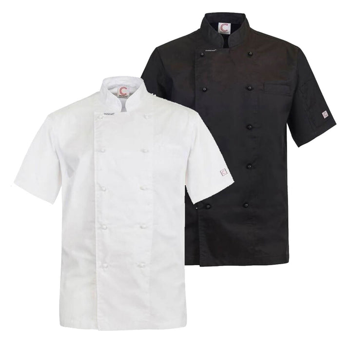 ChefsCraft CJ049 Chef Jacket - 155gsm Short Sleeve White Back