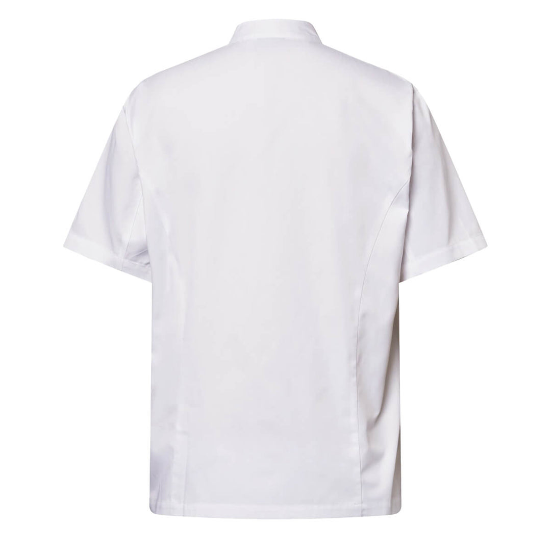 ChefsCraft CJ052 Exec Chef Jacket Light Short Sleeve Black Front