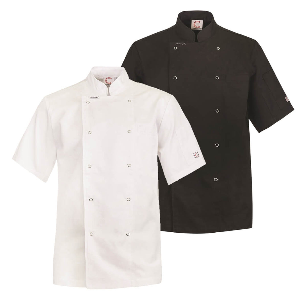 ChefsCraft CJ052 Exec Chef Jacket Light Short Sleeve White Back
