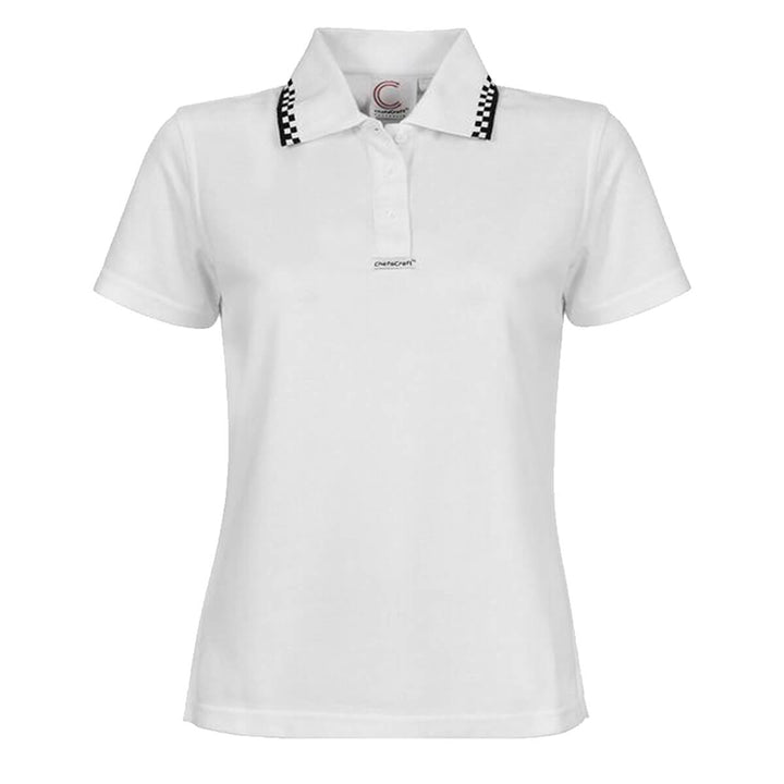 ChefsCraft CSPL90 Womens Hospitality Polo Short Sleeve White