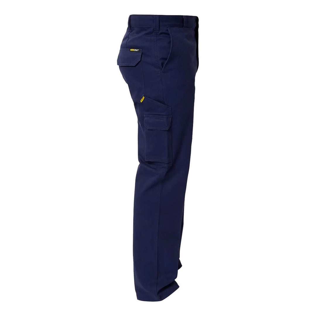 WorkCraft WP4016 Nextgen Cotton Drill Cargo Pants Navy Side