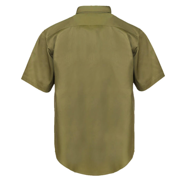 WorkCraft WS3021 Cotton Drill Work Shirt Short Sleeve Back