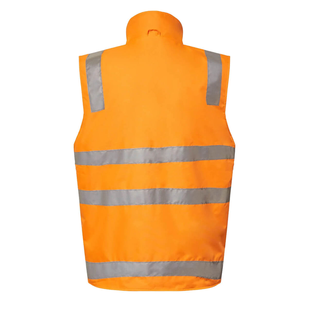 WorkCraft WW9021 Victorian Rail Hi Vis Taped Vest View 2