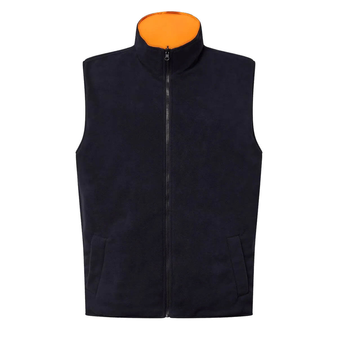 WorkCraft WW9021 Victorian Rail Hi Vis Taped Vest View 3